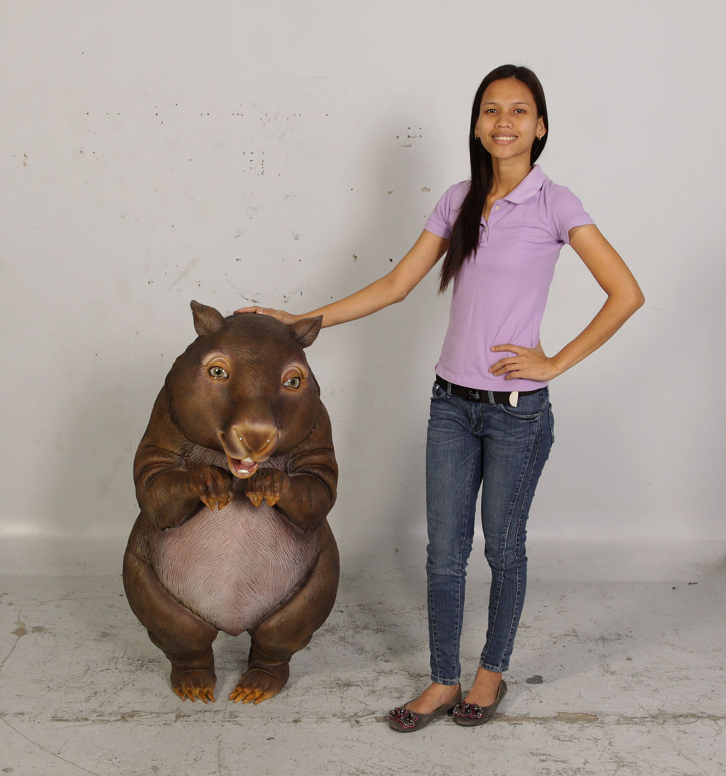 Funny Standing Wombat - Click Image to Close